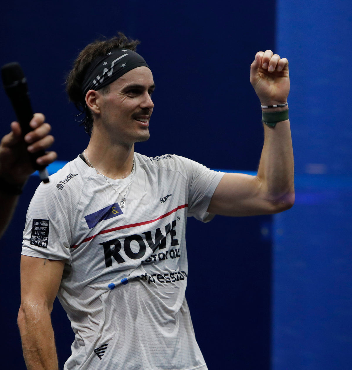 Paul Coll signature performance squash shirt – XTPro fabric, moisture-wicking, worn by World #2 in White